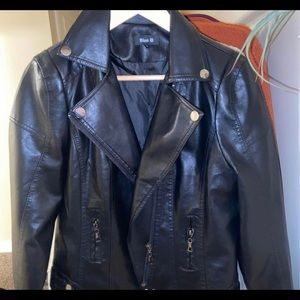 Black leather jacket